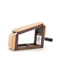 Banc de musculation TriaTrainer Noyer Cuir Véritable Beige