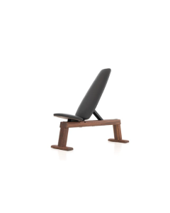 WeightBench Noyer Cuir Véritable | Banc de muscu